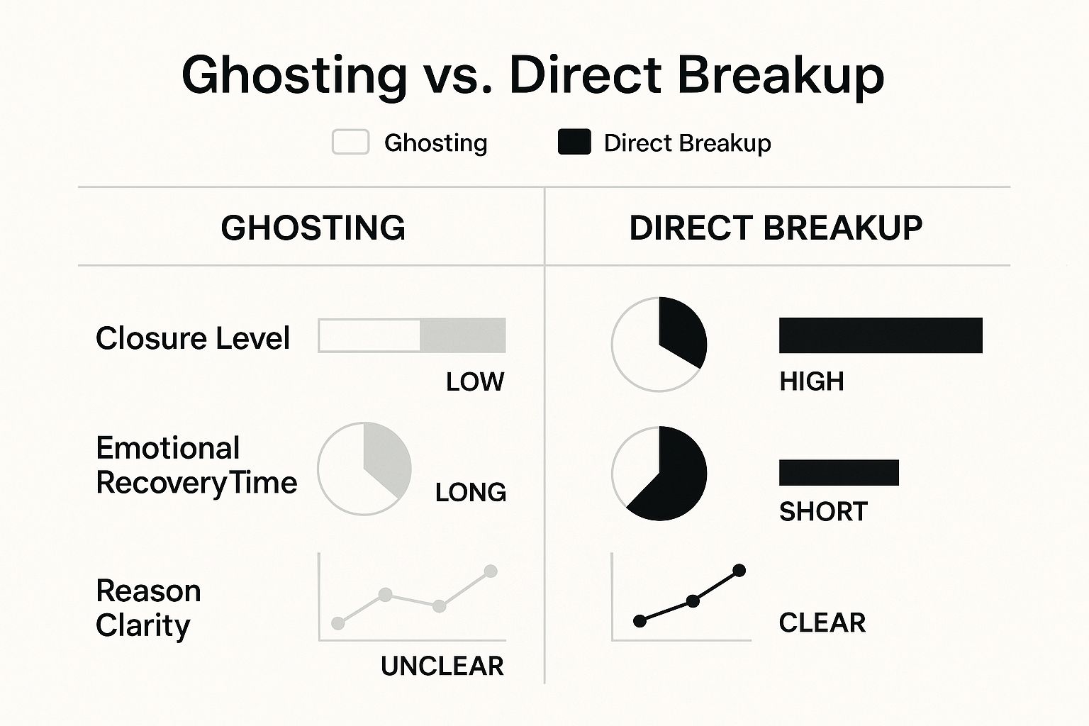 Infographic about how to deal with ghosting