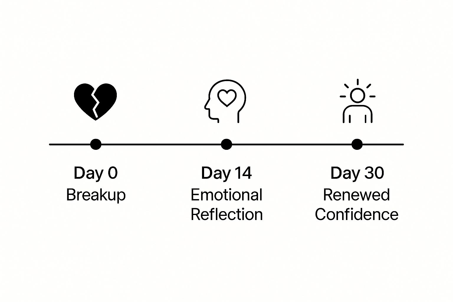 Infographic about moving on from relationships