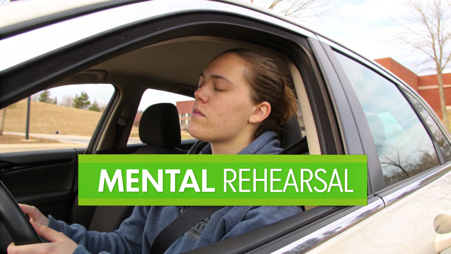 Visualizing success can build confidence for your driving test.