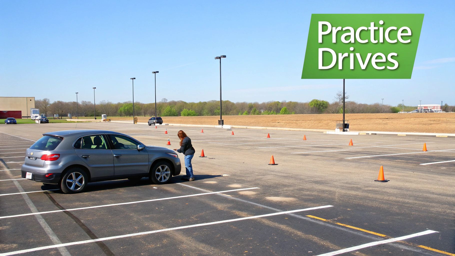 A driving instructor debriefing a learner driver inside a car after a test.