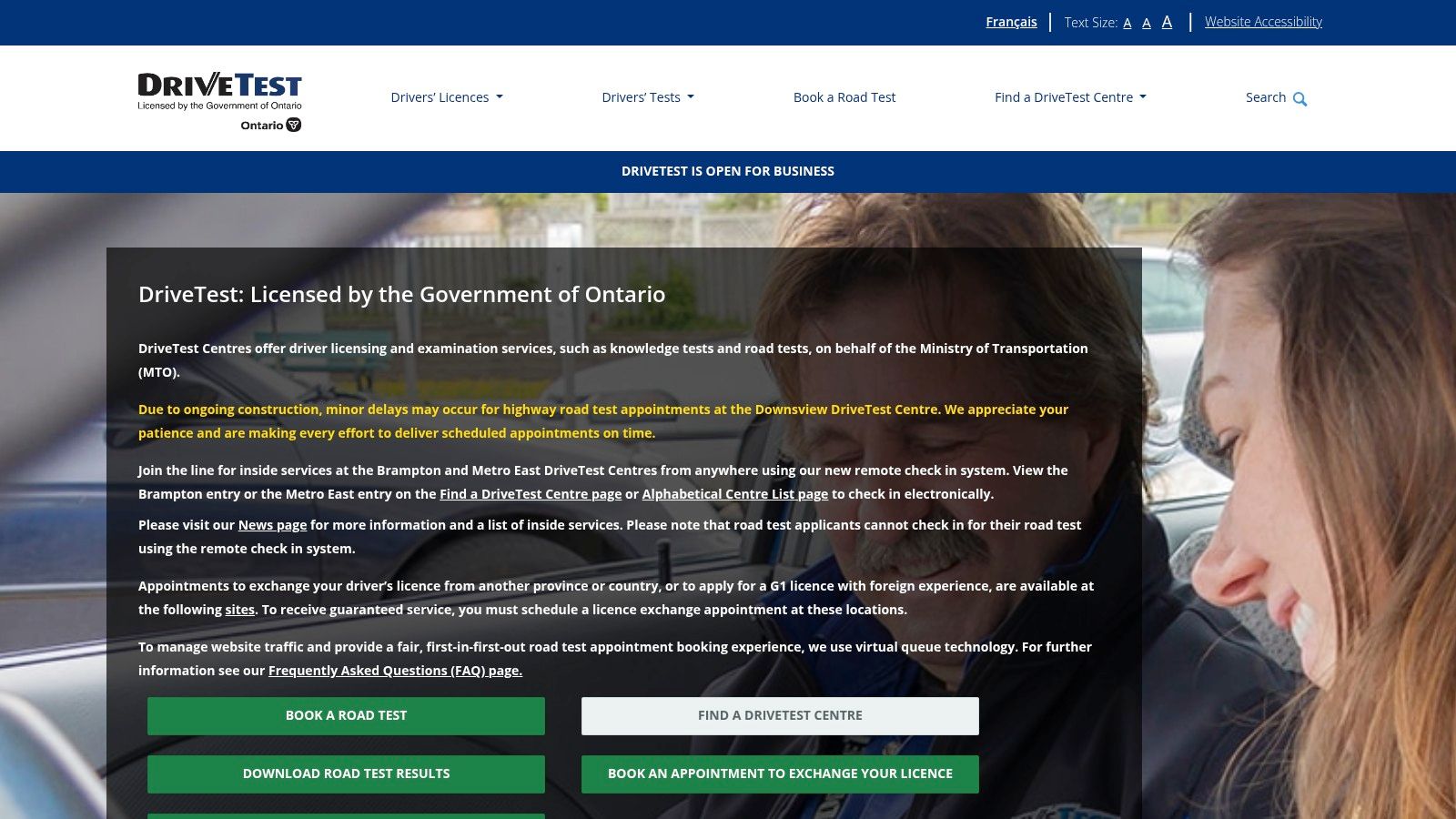 Service Ontario DriveTest Centres - Canada