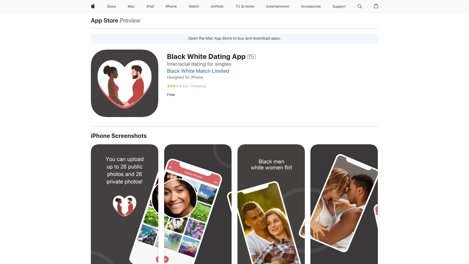 Black White Dating App