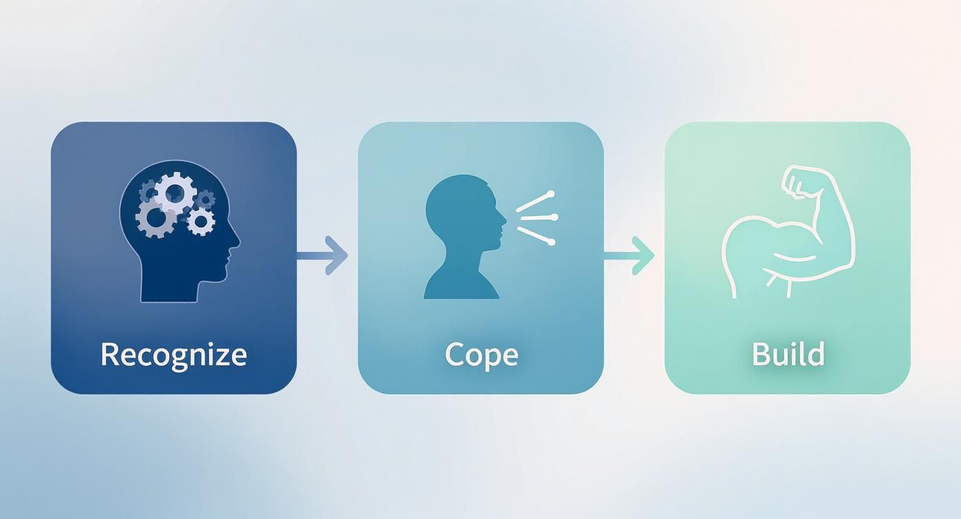 Infographic about how to manage anxiety and stress