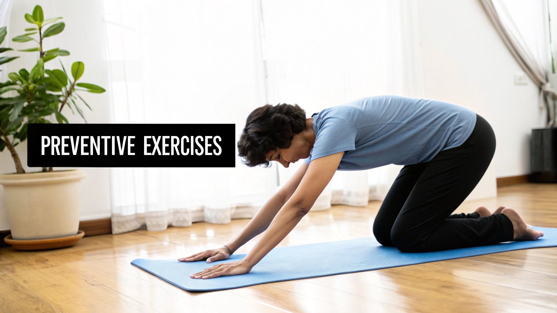 A person smiling and hiking, free from back pain.