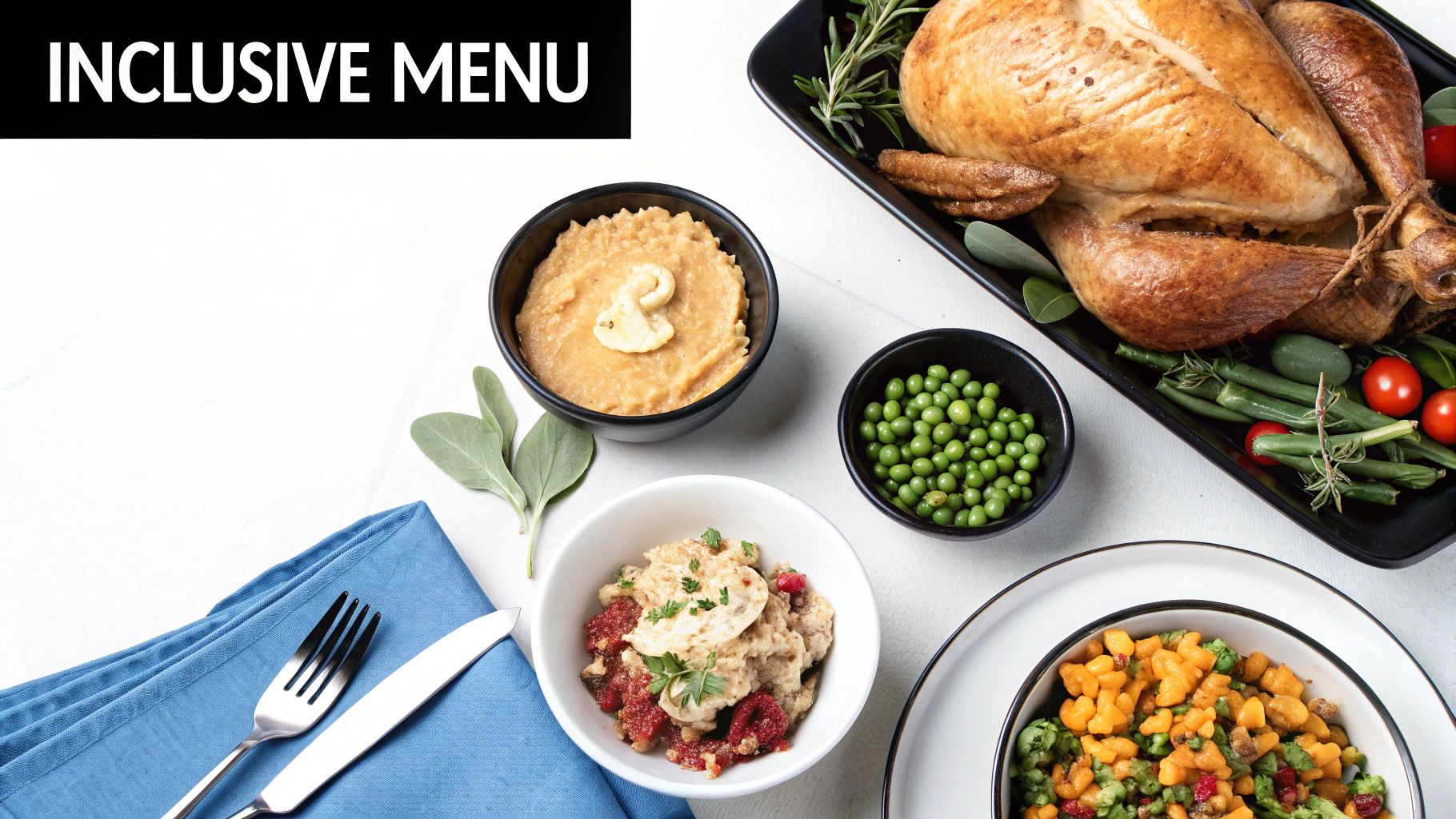 A caterer carefully arranging plates of food for a corporate event.