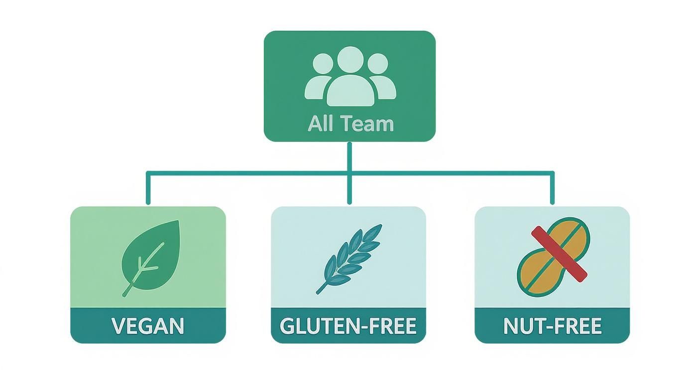 Infographic about catering lunch boxes