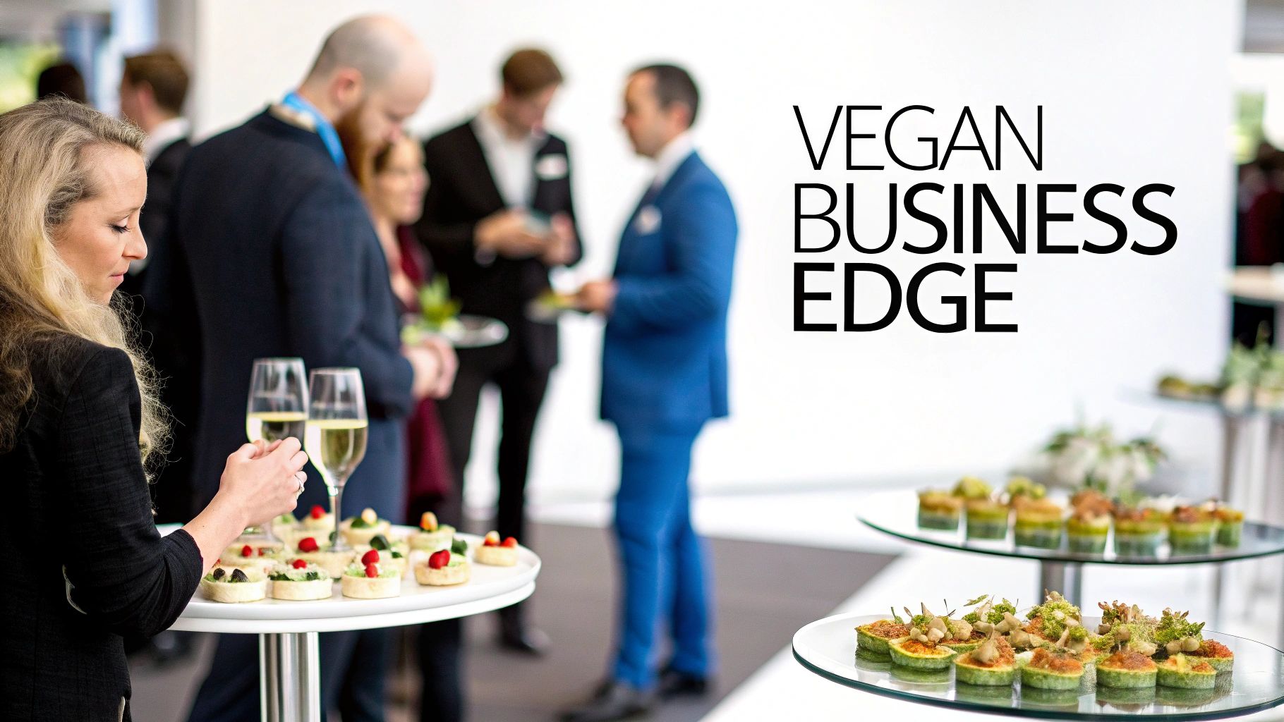 An assortment of colorful vegan catering dishes laid out on a table for a corporate event.
