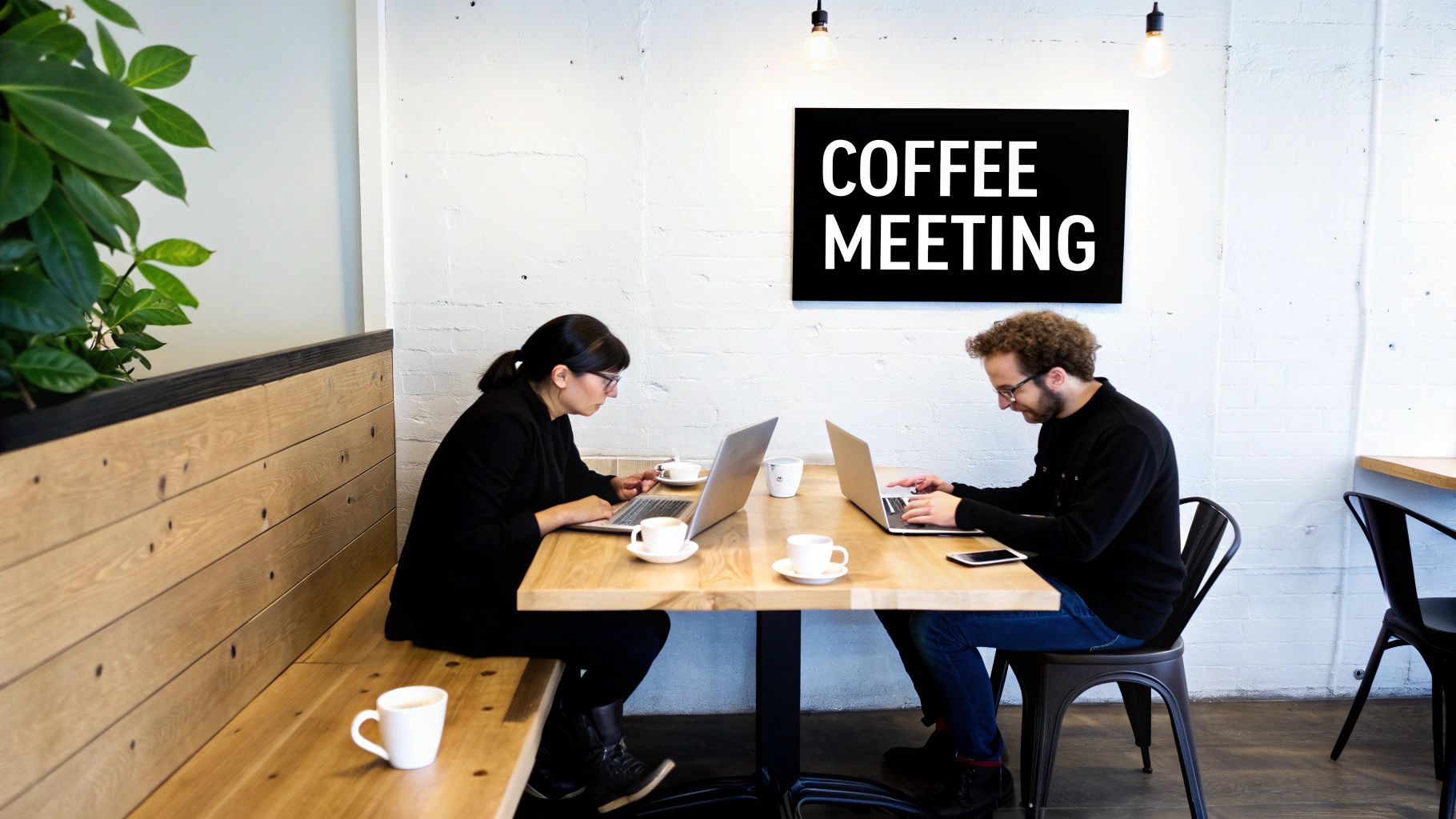 Casual Coffee Shop Working Session