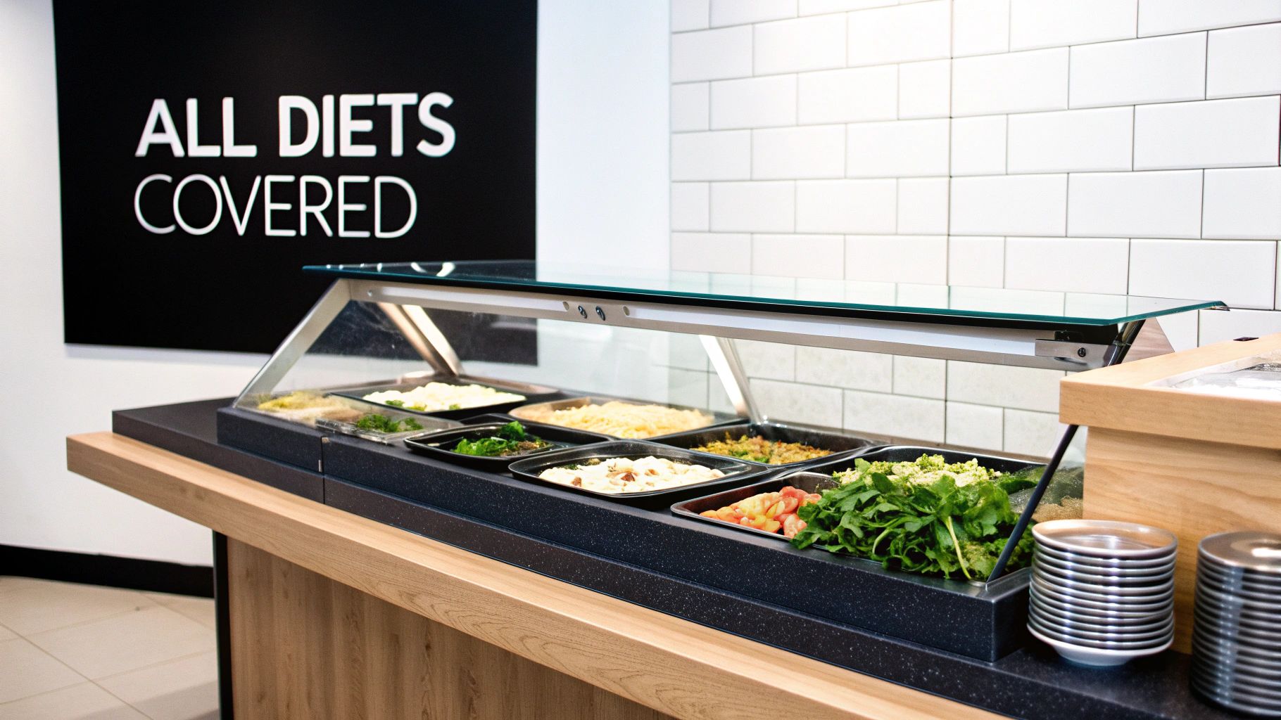Two hands carefully assembling a healthy, colourful meal in a bowl, representing thoughtful preparation for dietary needs.