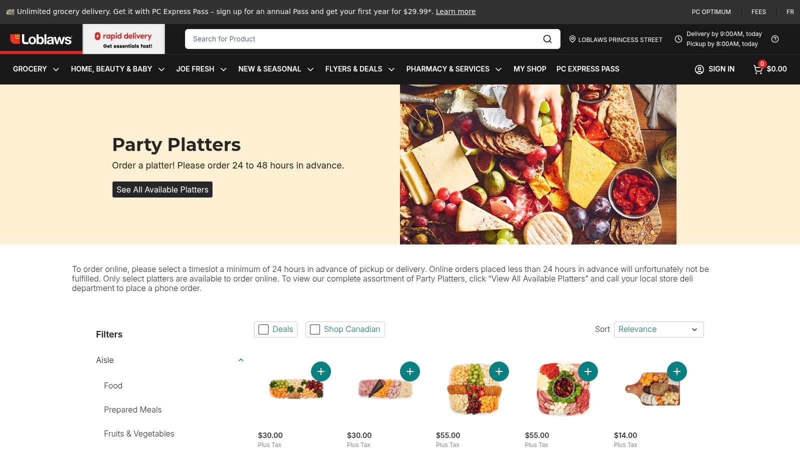 Loblaws – Party Platters