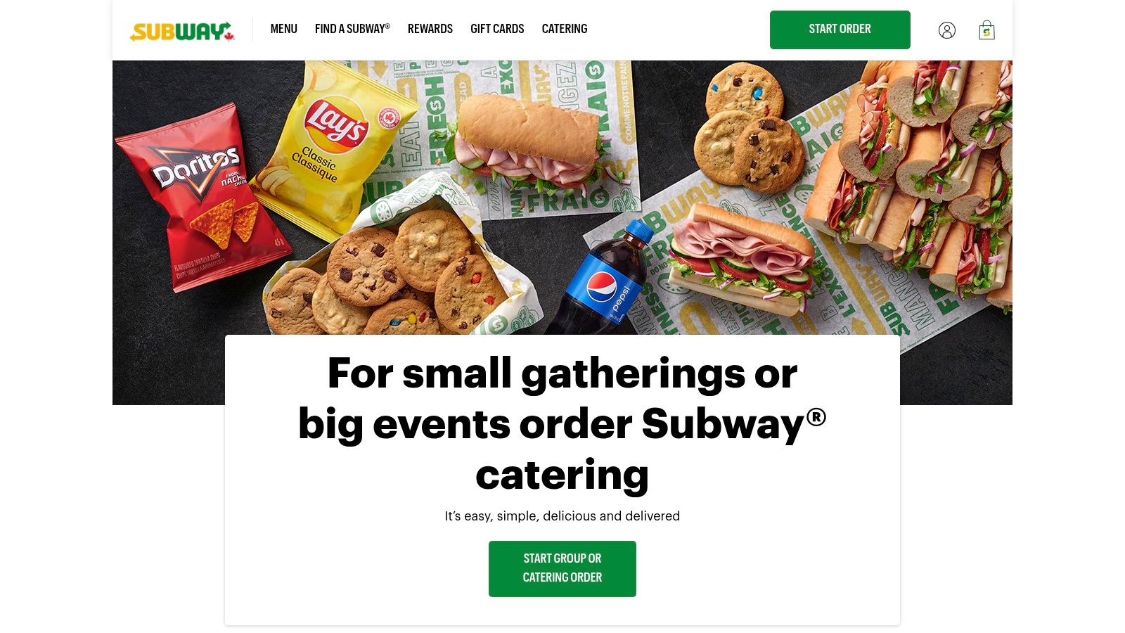 Subway Canada – Catering
