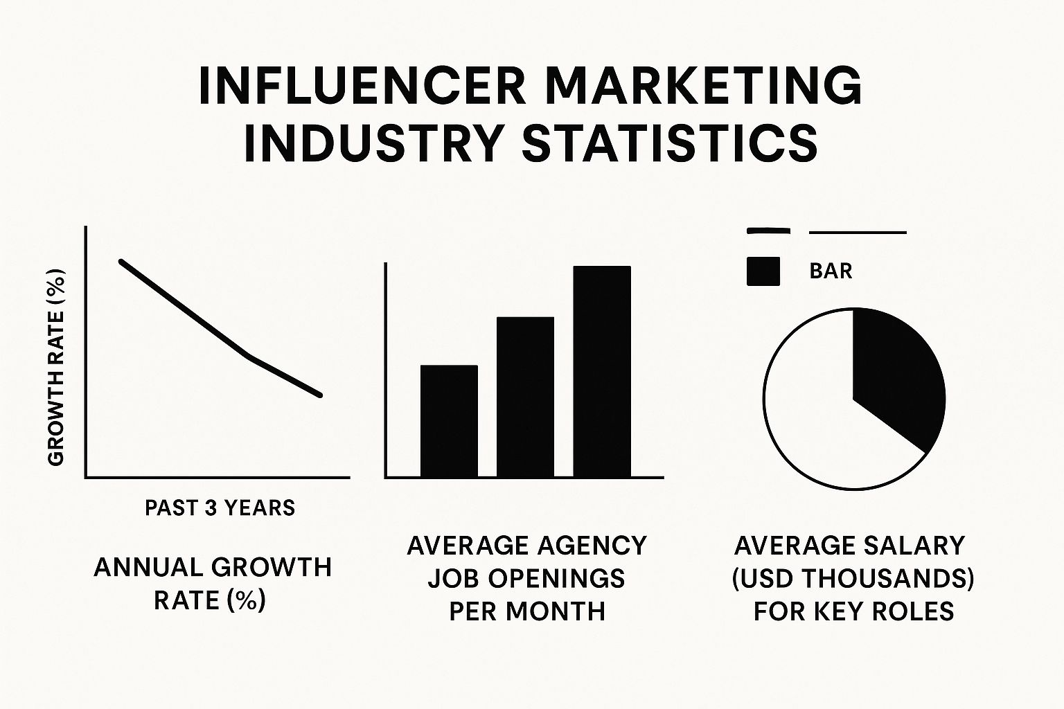 Infographic about influencer marketing agency jobs