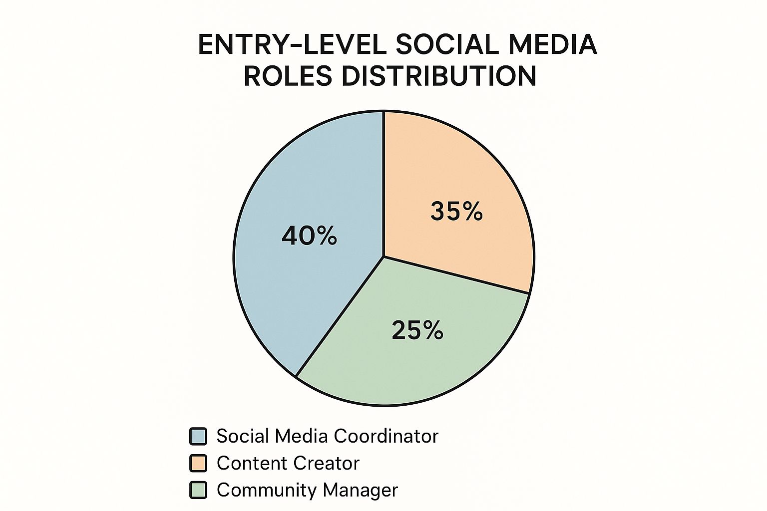 Infographic about social media marketing entry level jobs