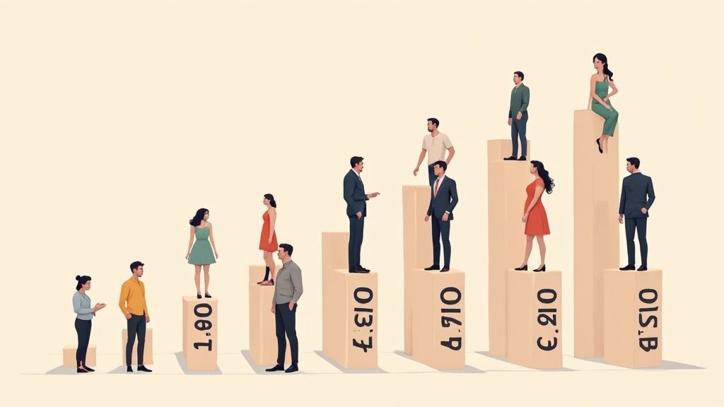 Calculator and graphs showing influencer marketing costs