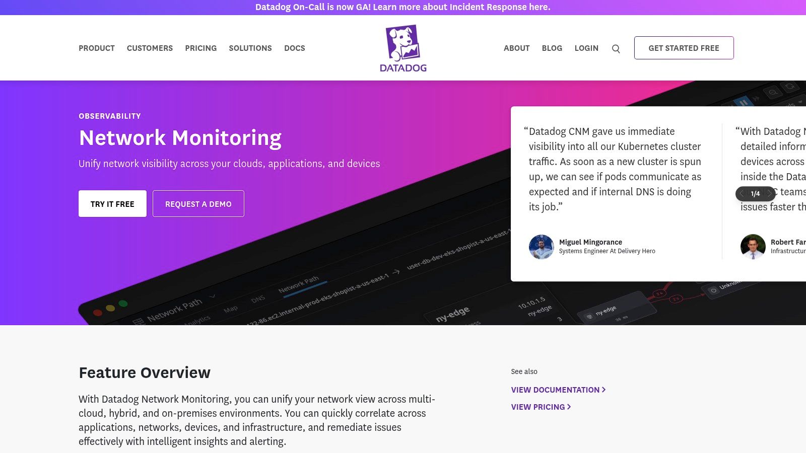 Datadog Network Performance Monitoring