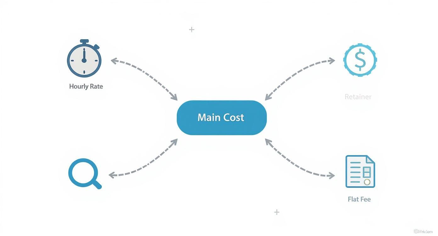 Infographic about cost to hire a private investigator