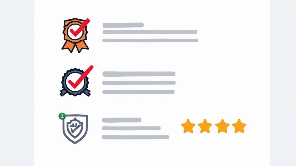 Badges and ratings illustrating attorney qualifications and client reviews for criminal defense law in Houston, Texas.