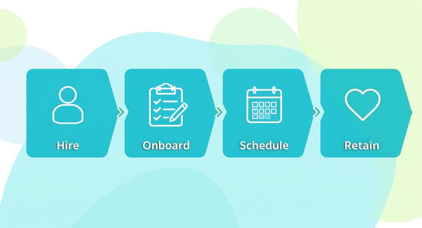 Infographic about how to manage restaurant staff