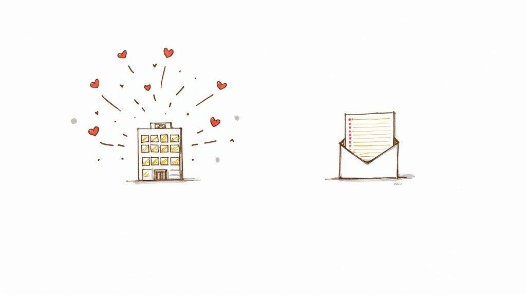 A person scrolling through an engaging hotel social media feed on their smartphone