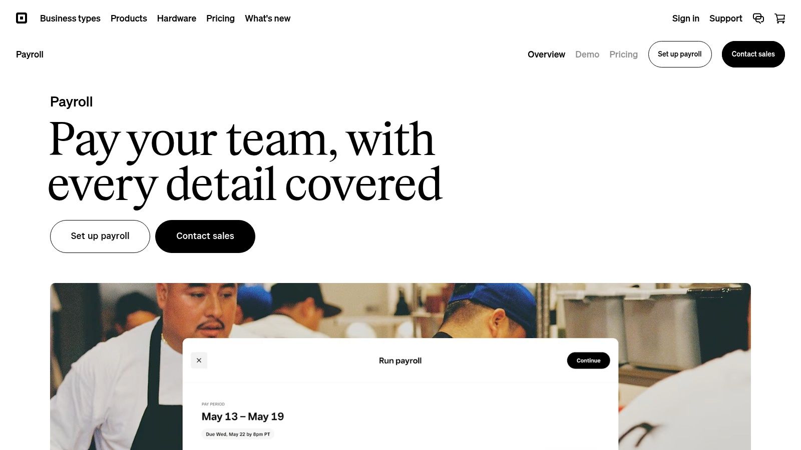 Square Payroll (with Square for Restaurants)
