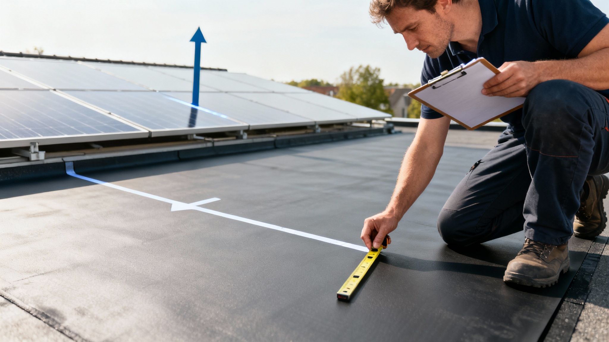 zonnepanelen op plat dak monteren