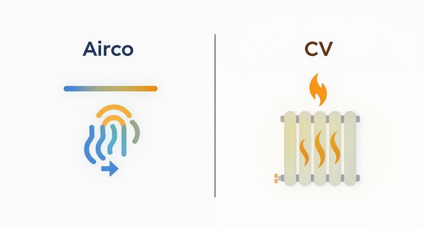 Infographic about huis verwarmen met airco
