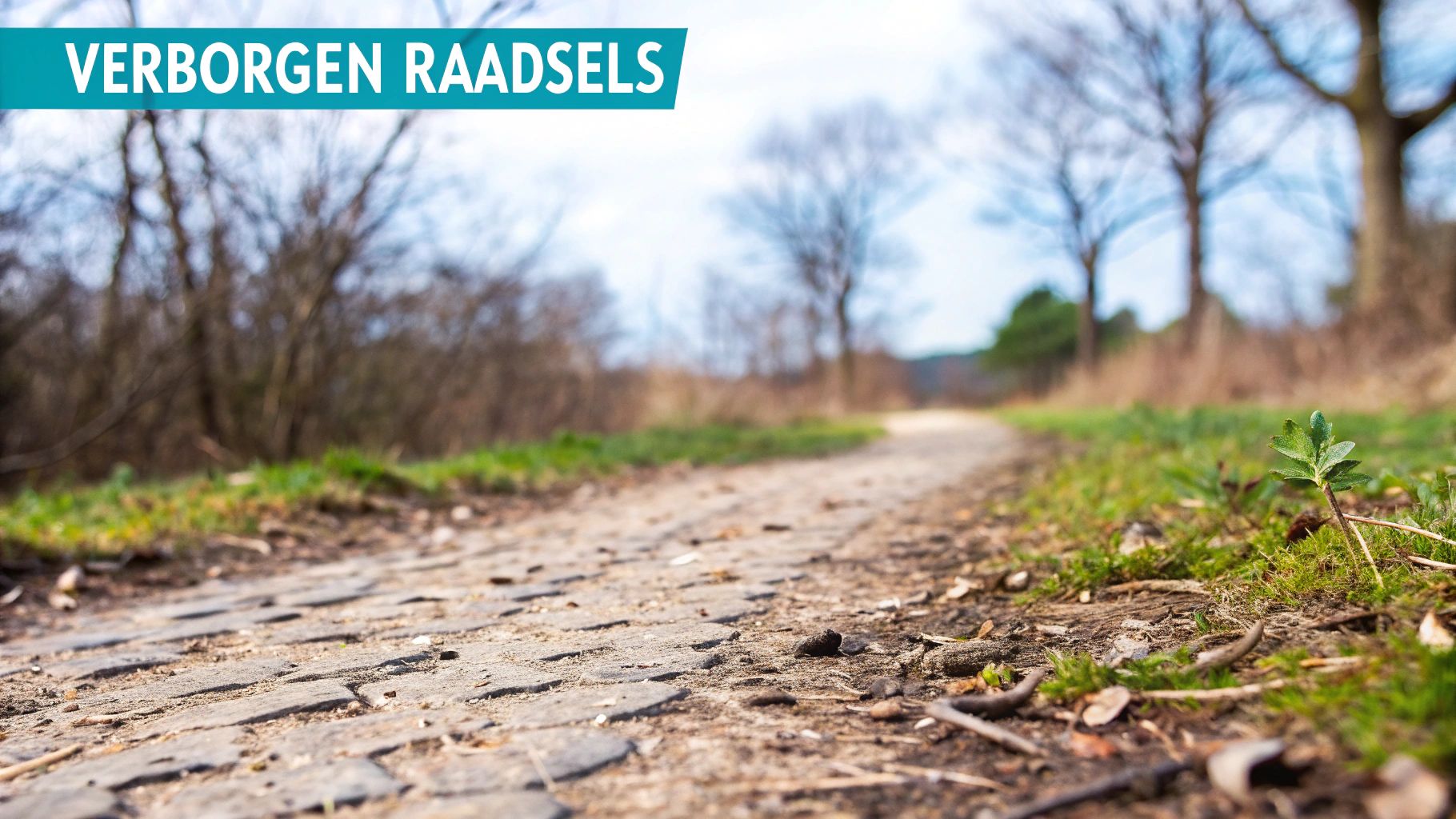 Afbeelding van een digitaal scherm met een puzzeltocht route.