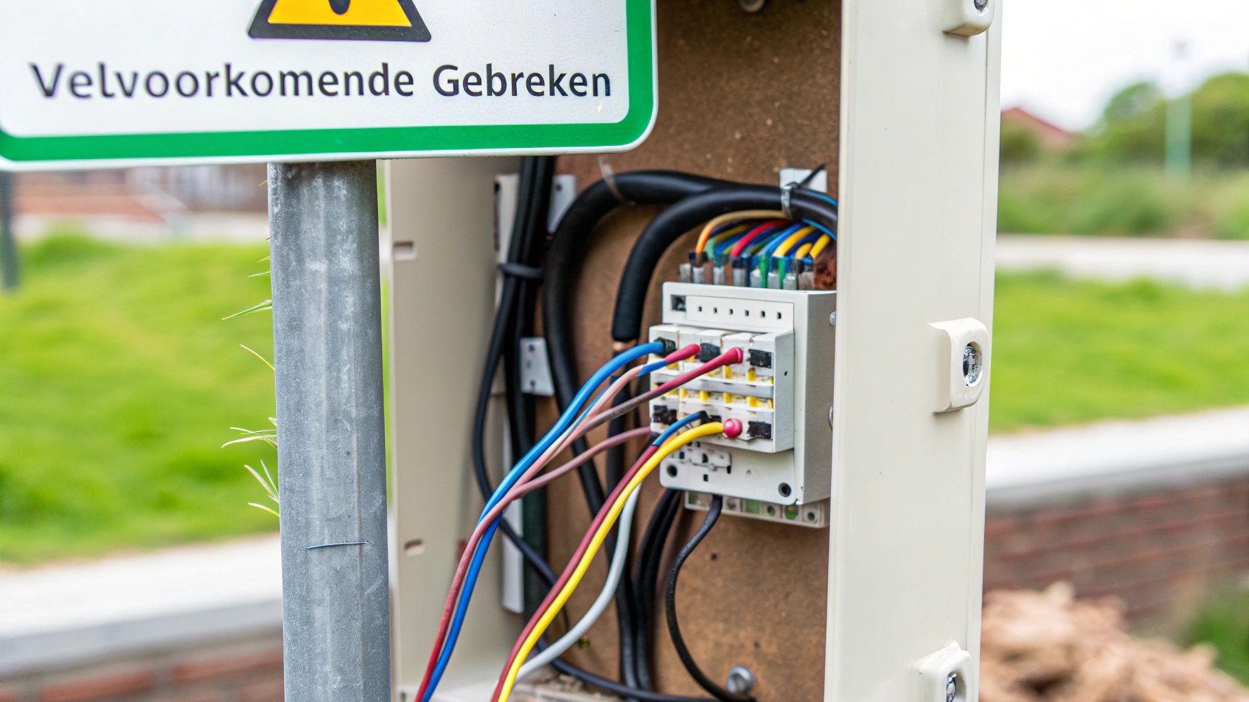 Een close-up van een correct geïnstalleerde groepenkast, die voldoet aan NEN 1010 eisen.