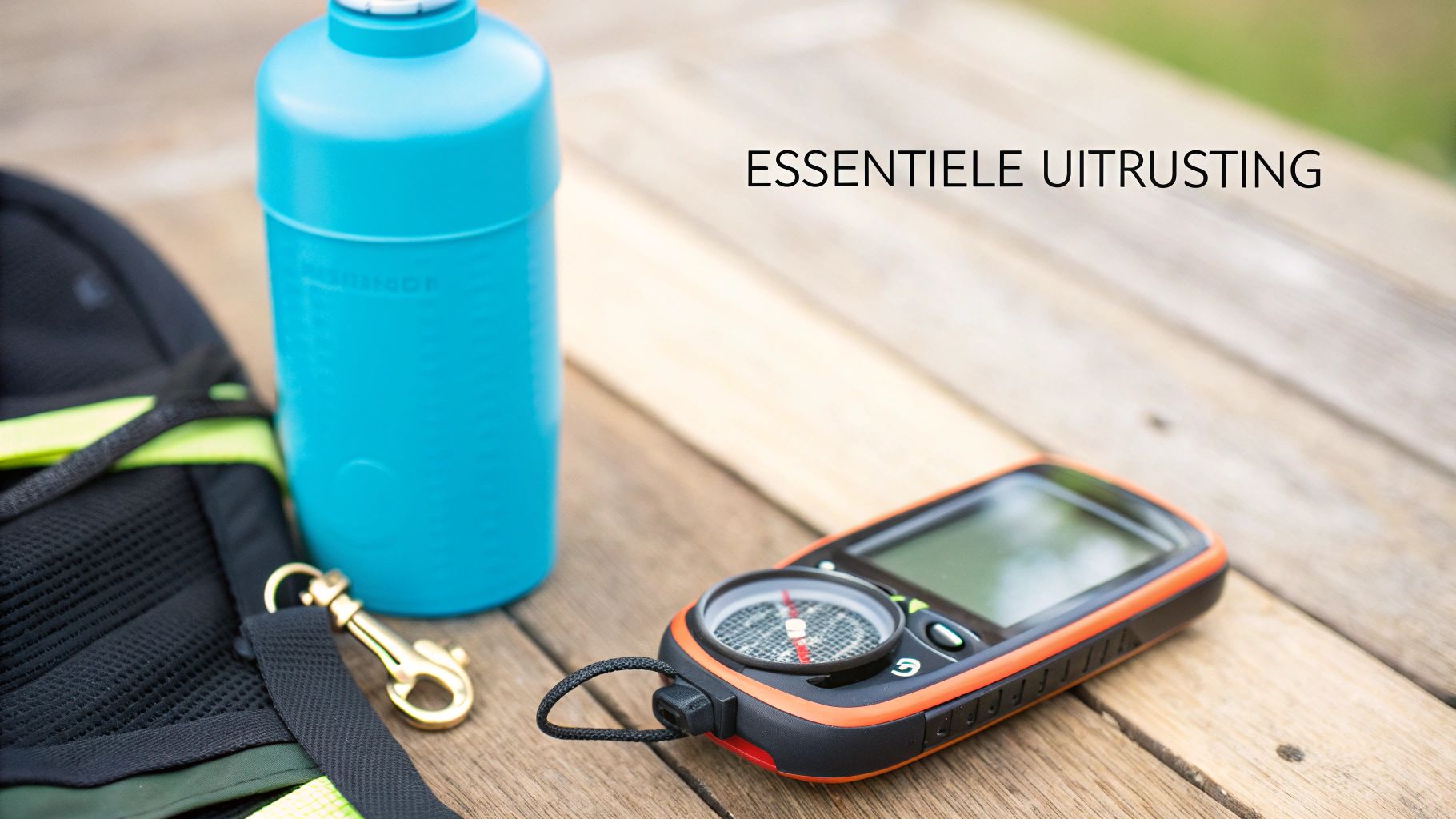 Een vrolijke groep vrienden die deelneemt aan een GPS-speurtocht in een stad.