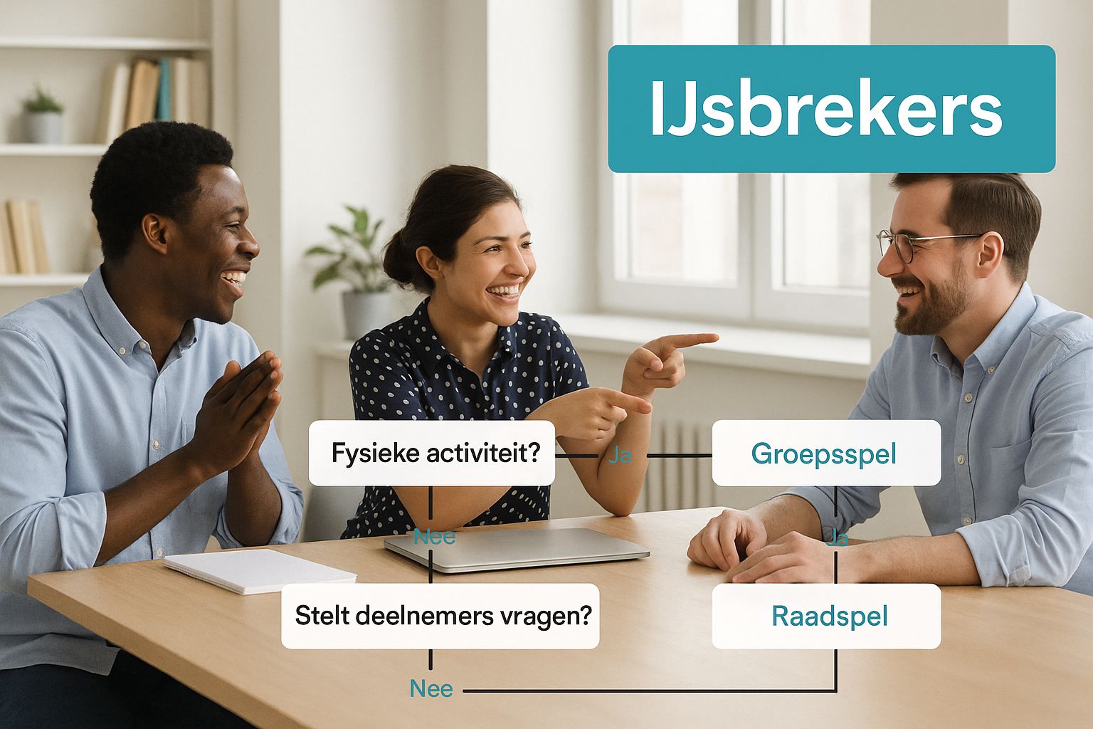 Infographic about spellen voor teambuilding