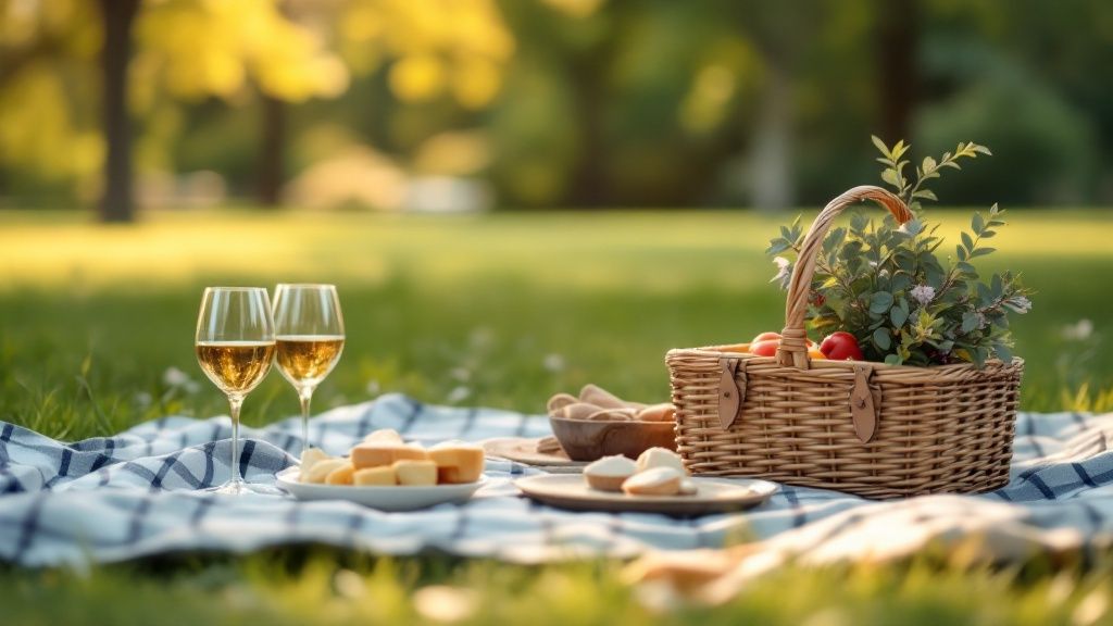 Romantische Picknick in het Park