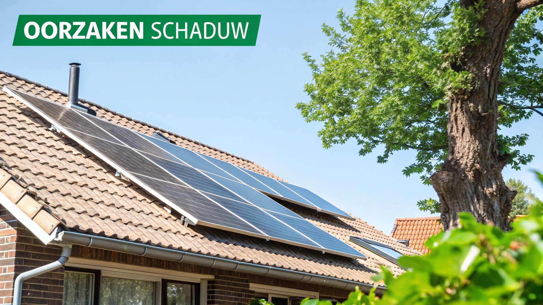 Schaduw op zonnepanelen