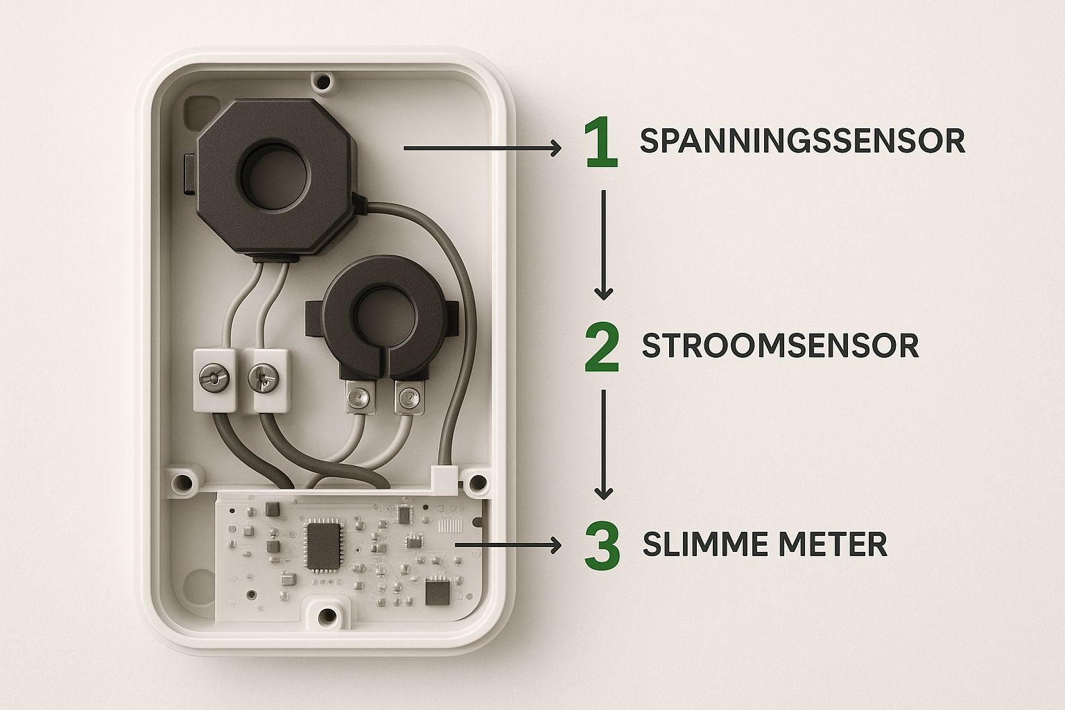 Infographic about hoe werkt een slimme meter