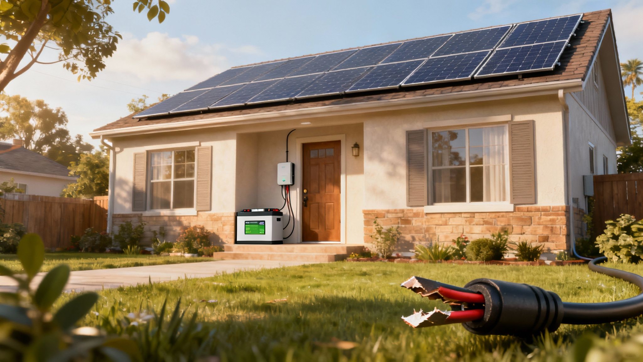 Zonnepanelen op een dak die de waarde van het huis verhogen