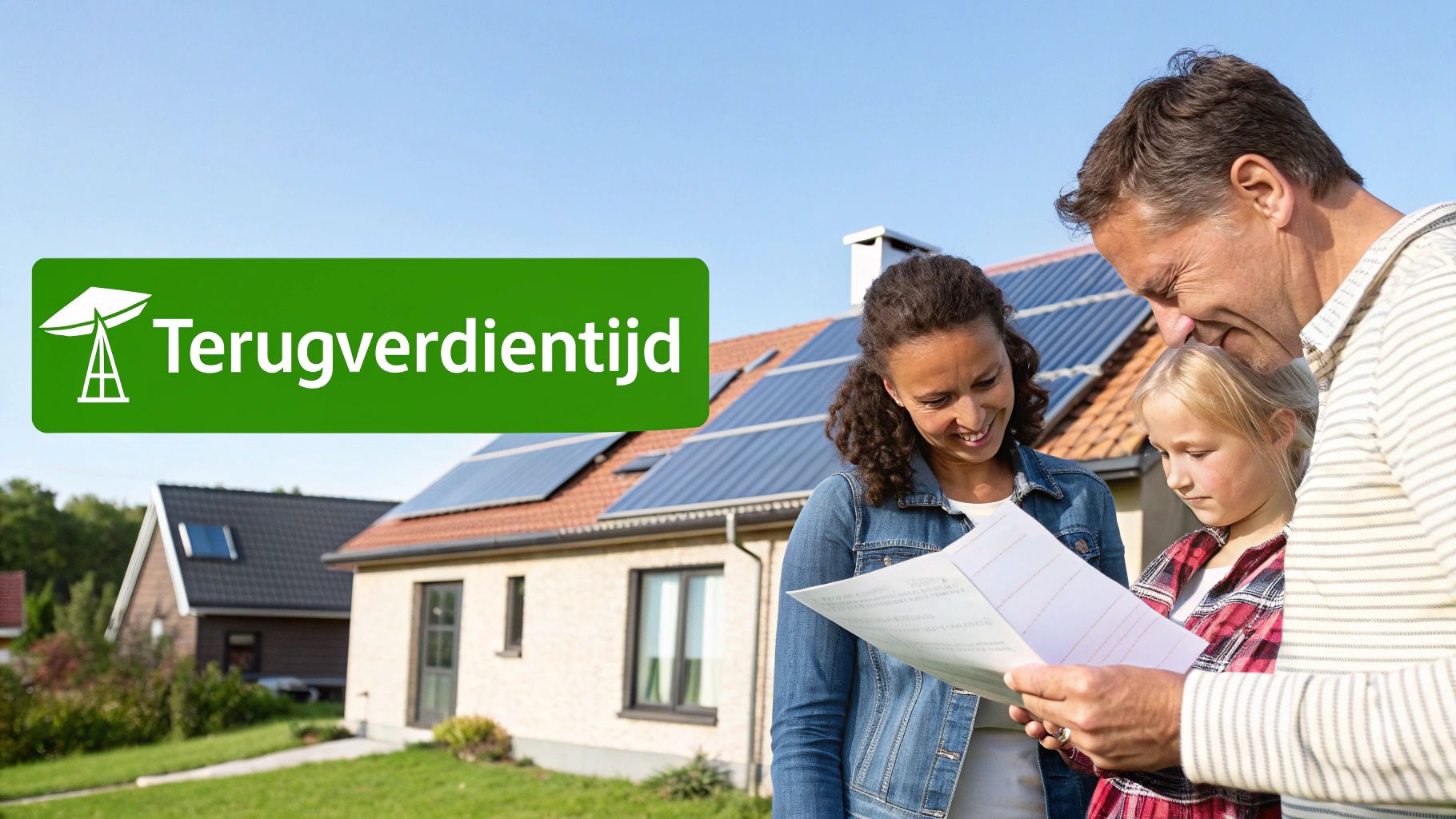 Een dak met zonnepanelen deels in de schaduw van een boom