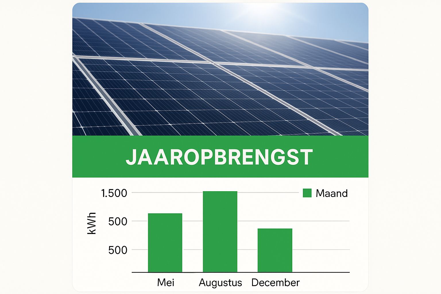 Infographic about hoeveel levert een zonnepaneel op