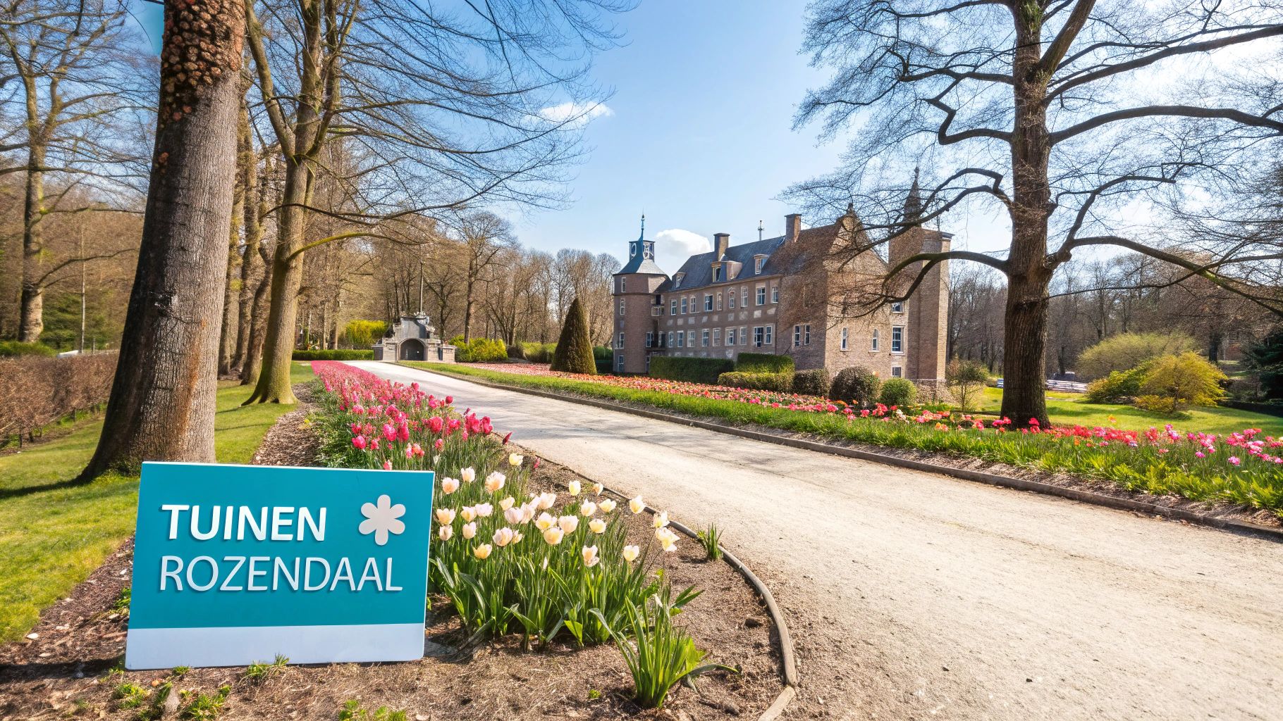 De prachtige, zorgvuldig onderhouden tuinen van Kasteel Rosendael in Gelderland.