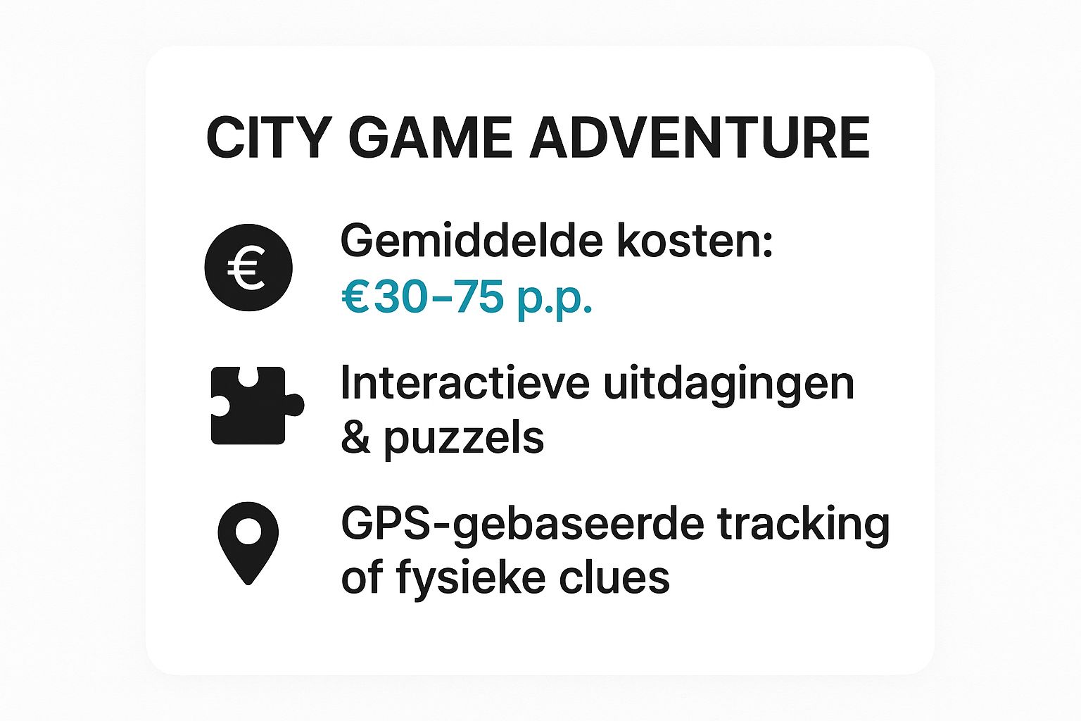 Infographic showing key data about City Game Adventure