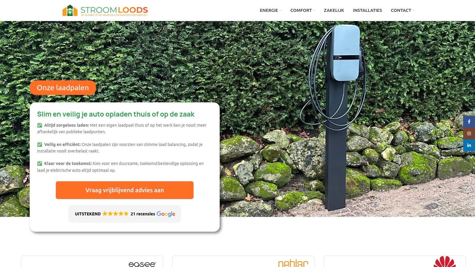 Oriëntatie op laadoplossingen via de website van Stroom Loods