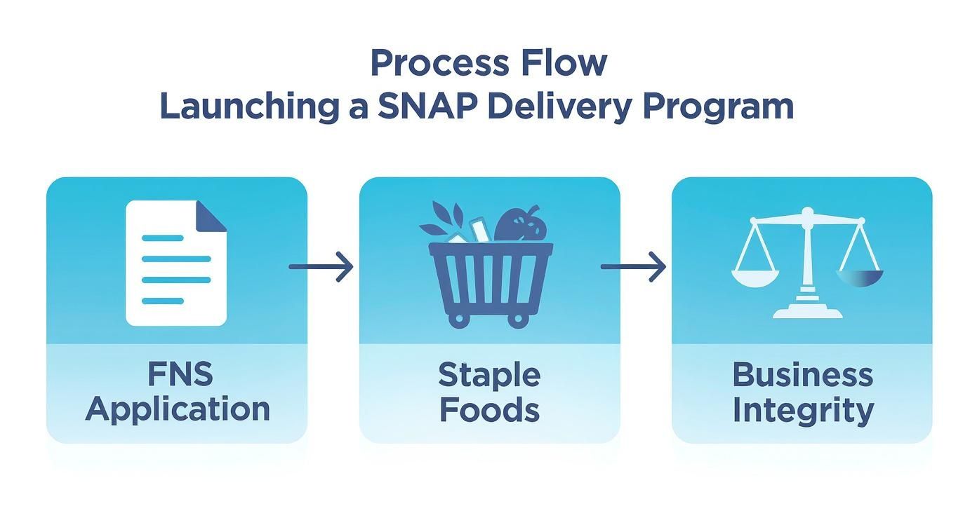 Infographic about SNAP eligible food delivery