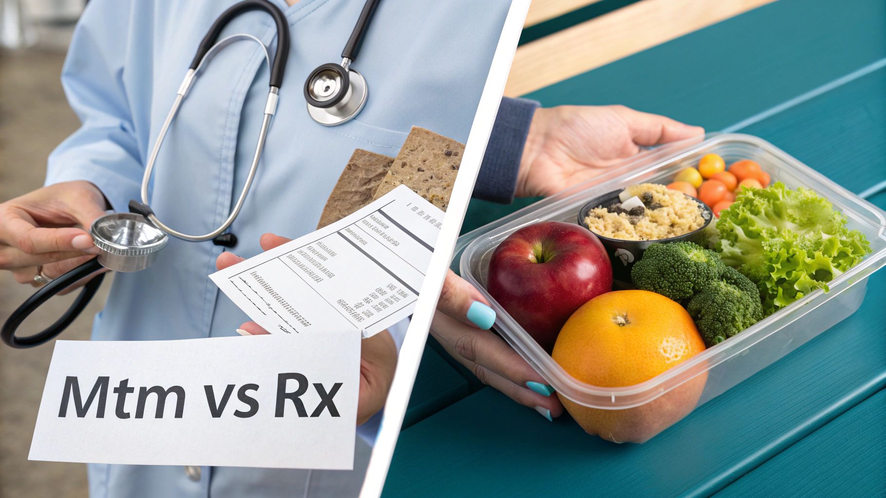 A person holding a box of fresh produce from a Food as Medicine program.