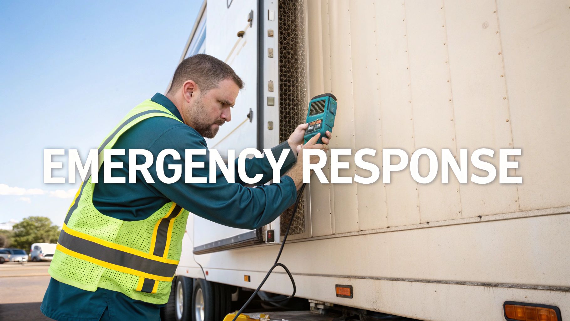 Refrigerated Truck Door Open with Cargo