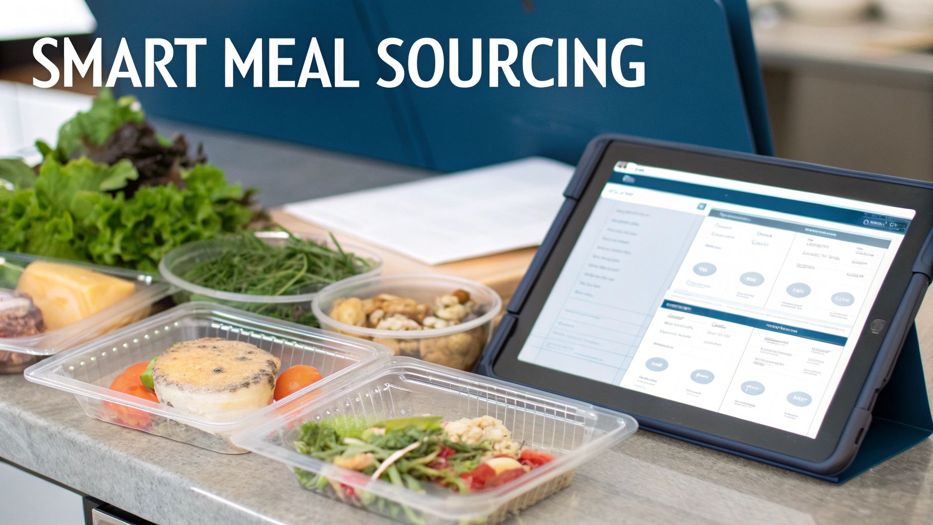 A person packing a box with fresh food items like vegetables and bread for a summer food service program.