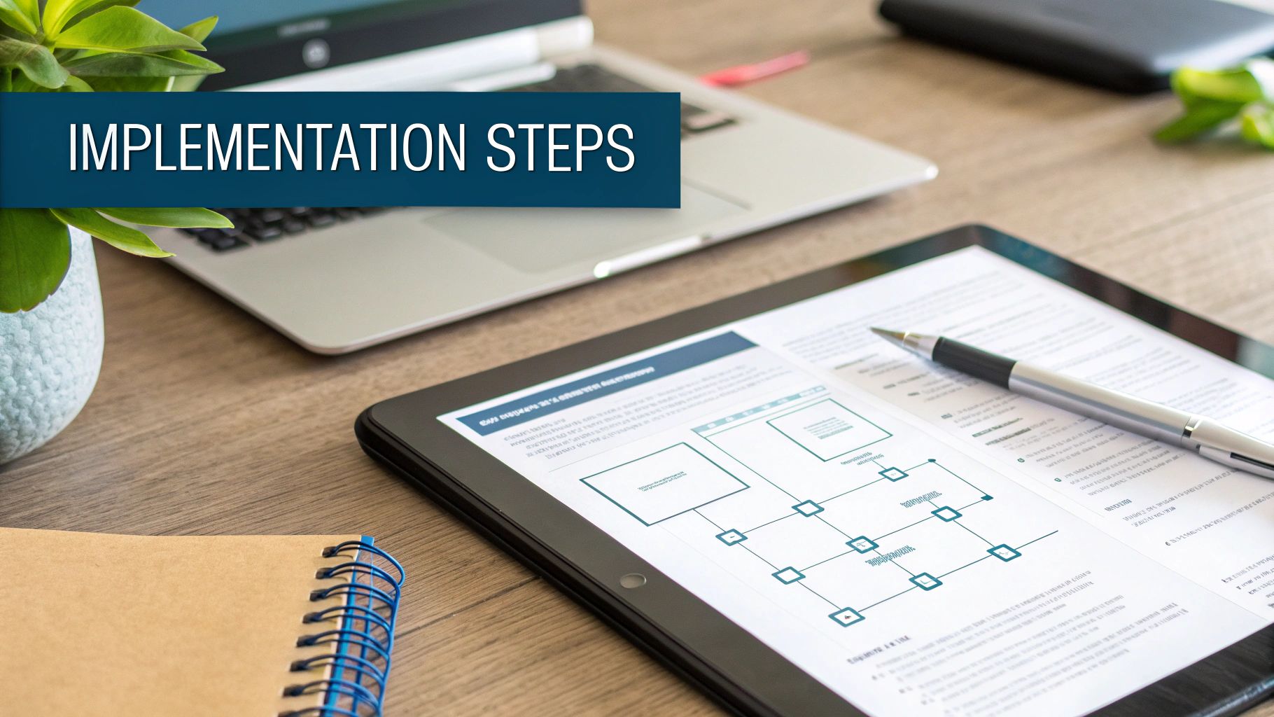 A workflow diagram showing the steps of a medically tailored groceries delivery program implementation