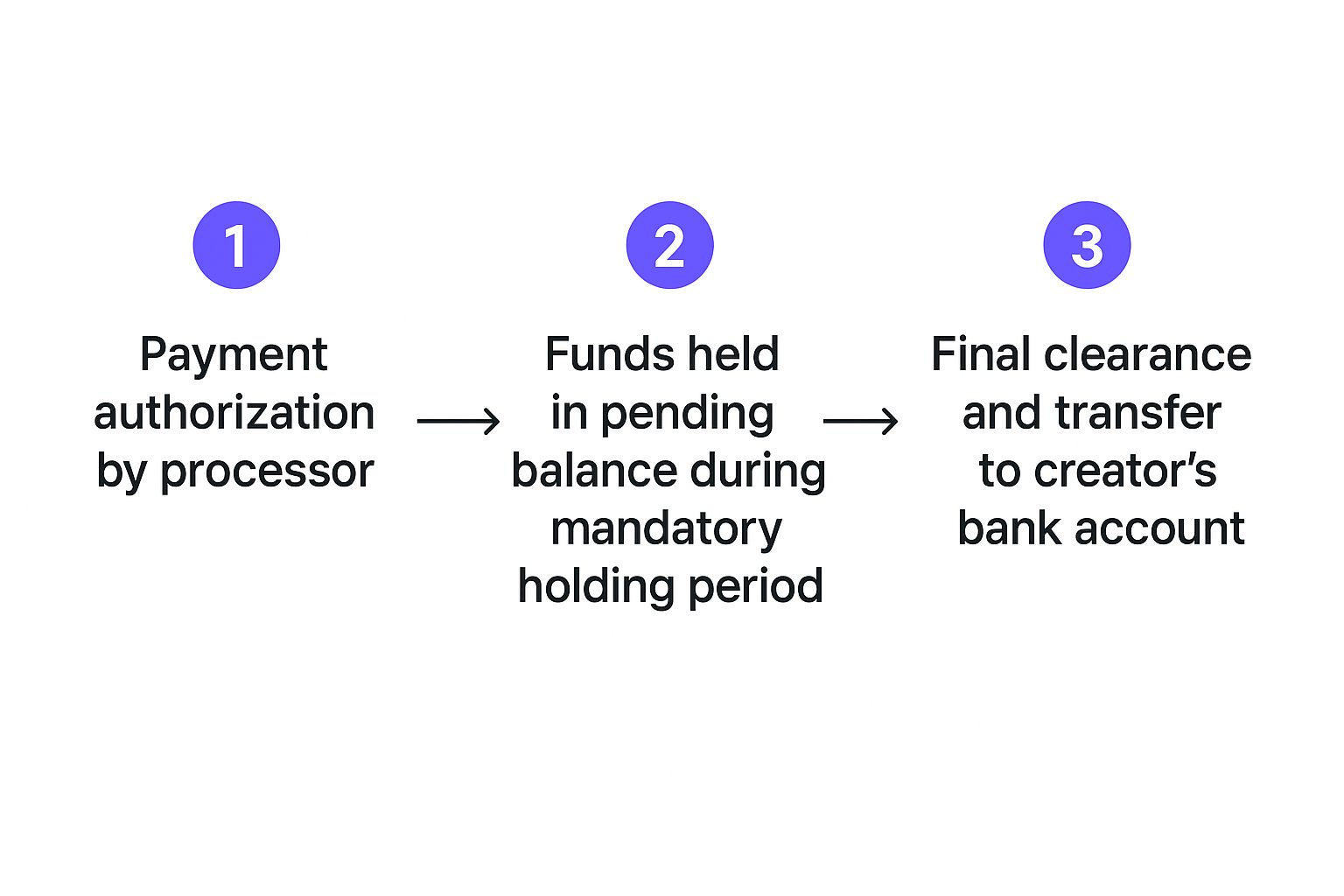 Infographic about how does onlyfans payment work