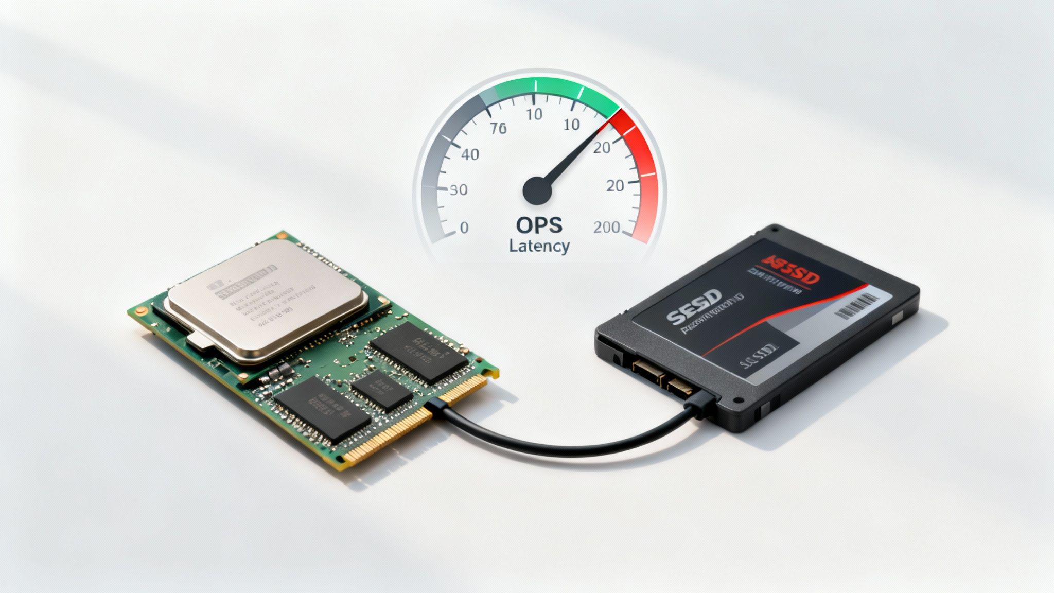 A server room with glowing lights, representing the physical infrastructure of a database.