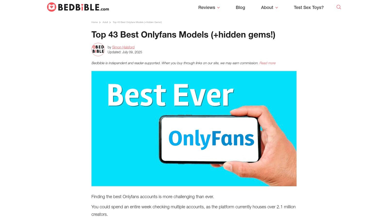 Bedbible's Best OnlyFans Accounts