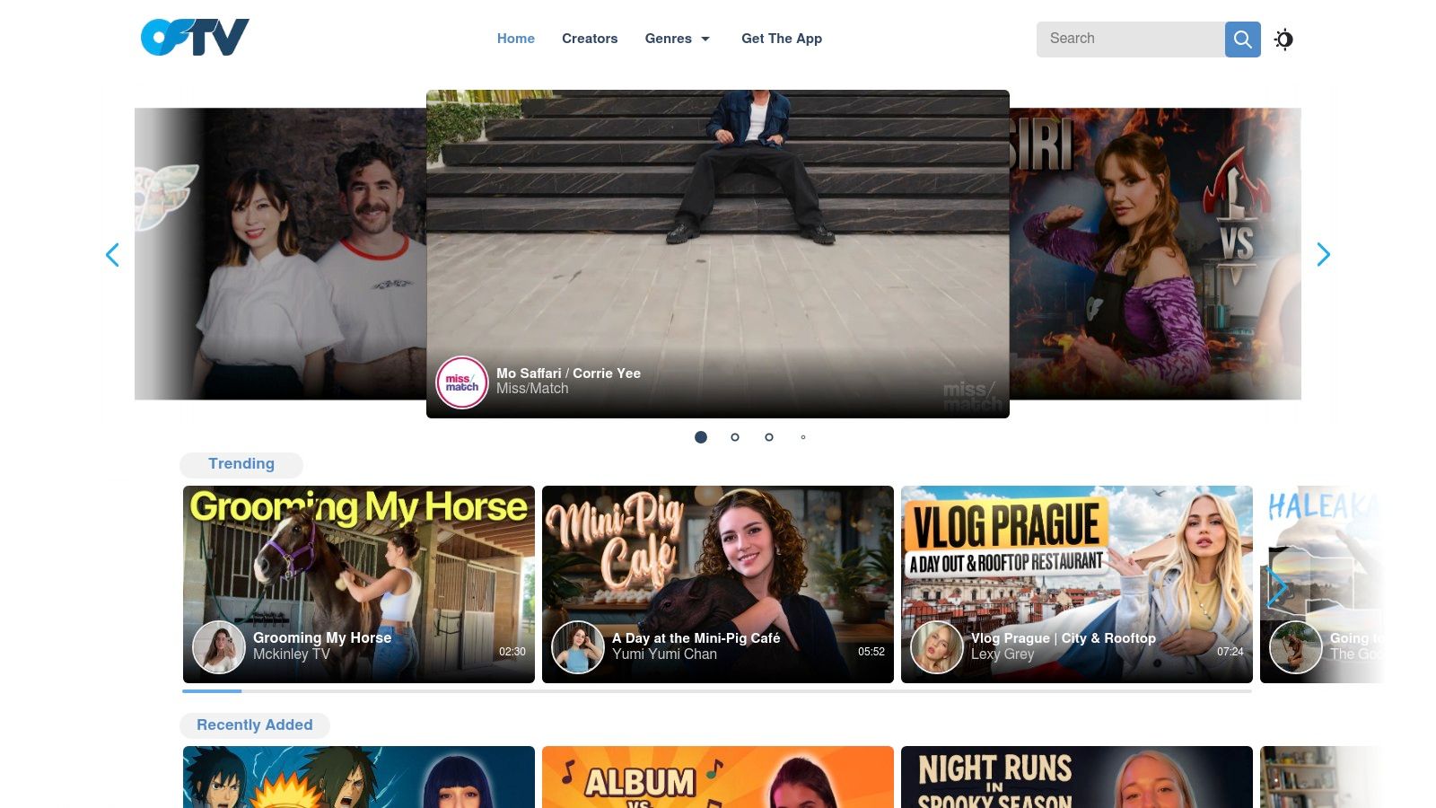 OFTV (OnlyFans’ official SFW streaming platform)