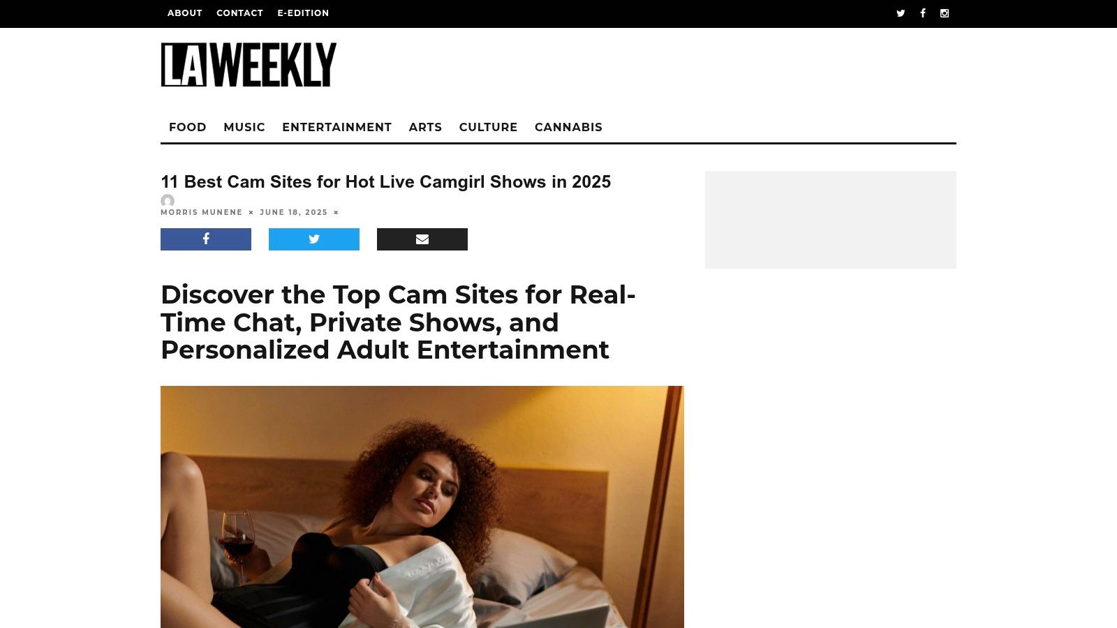 LA Weekly's Best Cam Sites Article