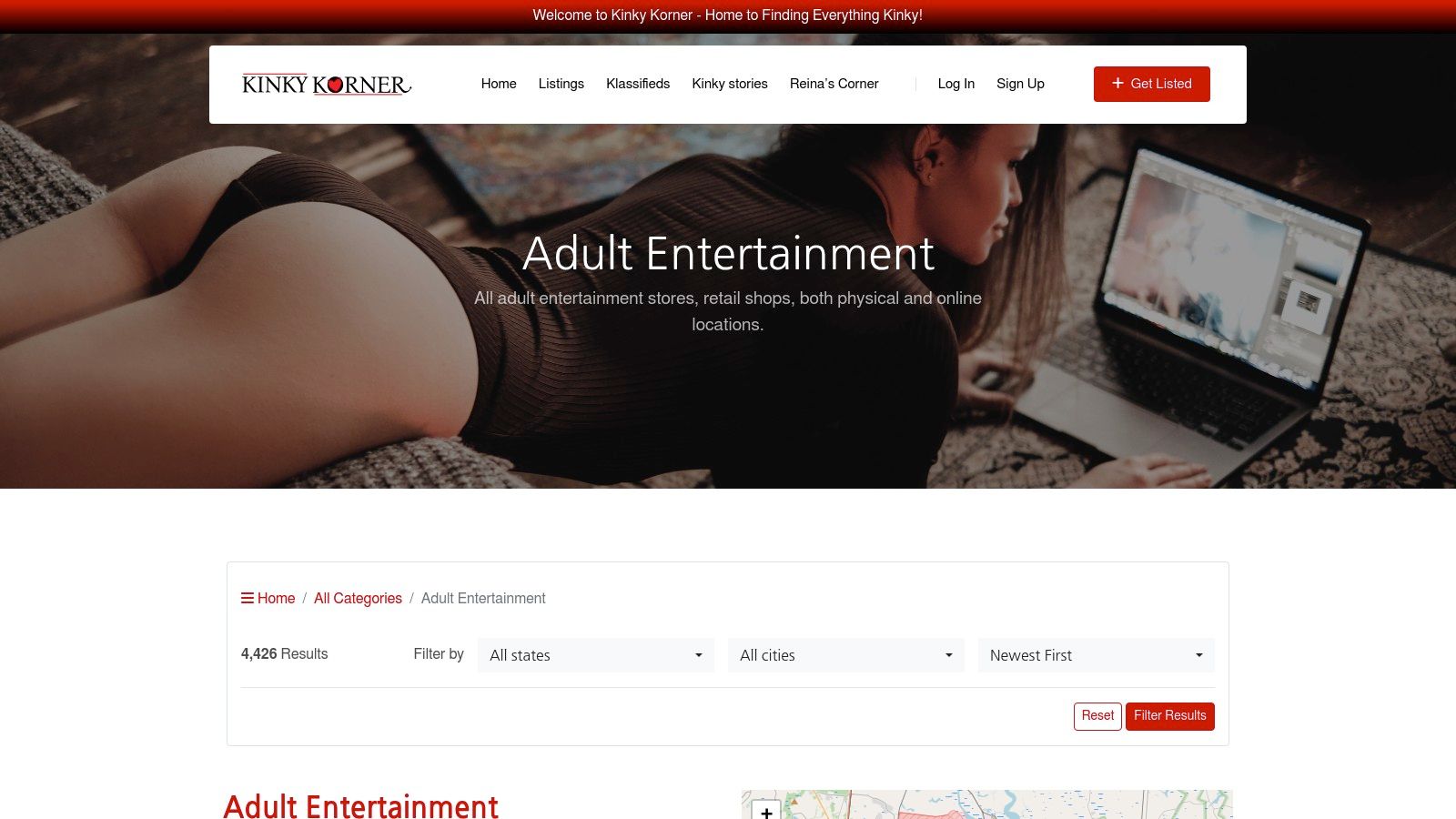 Kinky Korner's Adult Entertainment Category